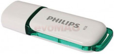 Stick USB Philips Snow Edition FM08FD70B/10, 8GB, USB 2.0 (Alb/Verde) foto