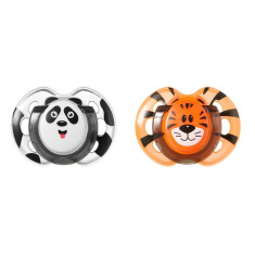 Suzete de zi Fun Tommee Tippee 0-6 Luni 2 buc Panda-Tigru foto