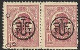 EROARE / VARIETATE -PERECHE CAROL I TIPOGRAFIATE CU SUPRATIPAR--1918 MNH, Nestampilat