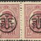 EROARE / VARIETATE -PERECHE CAROL I TIPOGRAFIATE CU SUPRATIPAR--1918 MNH