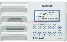 Radio cu ceas Sangean H-203+ (Alb) foto