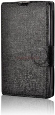 Husa Book cover Lemontti Jelly pentru Microsoft Lumia 435 (Negru) foto