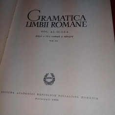 1966,Gramatica limbii romane vol. 2,Carte veche de colectie,interior ca noua,T.G