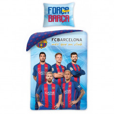 Lenjerie de pat copii Cotton FC Barcelona FCB-8015BL foto