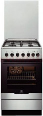 Aragaz Electrolux EKK52550OX, 4 arzatoare, Cuptor electric, 50cm (Inox) foto