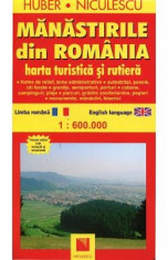 Manastirile Din Romania - Harta Turistica Si Rutiera foto