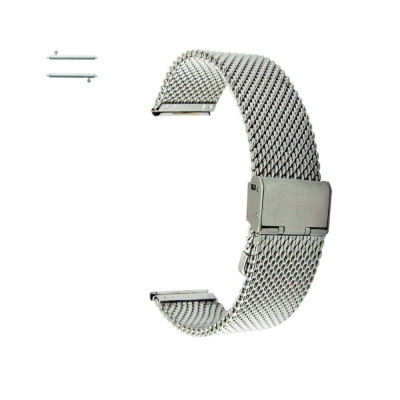 Curea metalica argintie Extra Slim pentru Huawei Watch W1 foto