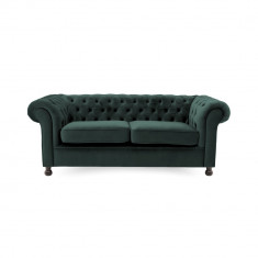 Canapea Fixa 3 locuri Chesterfield Petrol Green foto