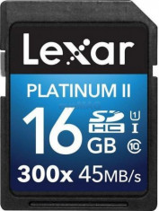 Card de memorie Lexar SDHC Platinum II 300x 16GB, UHS-I, 45MB/s (Clasa 10) foto