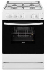 Aragaz Zanussi ZCG612H1WA, 4 arzatoare, Gaz, Aprindere electrica plita si cuptor, Grill, Rotisor, Siguranta plita, 60 cm (Alb) foto