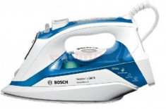 Fier de calcat Bosch TDA7028210, Talpa Ceramica, 2800W, 0.38l (Alb-Albastru) foto