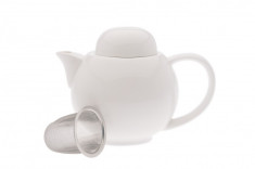 Ceainic cu sita White Basics Teapot Alb/4 cesti, Portelan foto