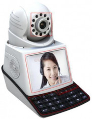 Telefon VoIP e-Sol SH-007 Safehome, 1.3 MP, Convorbiri telefonice gratuite, Buton wireless de armare/dezarmare/panica foto