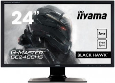 Monitor Gaming TN LED iiyama G-Master Black Hawk 24inch GE2488HS, Full HD (1920 x 1080), VGA, DVI, HDMI, 1 ms, FreeSync, Boxe (Negru) foto