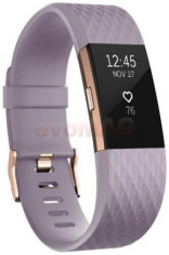 Bratara Fitness Fitbit Charge 2, Marimea S (Mov/Auriu) foto