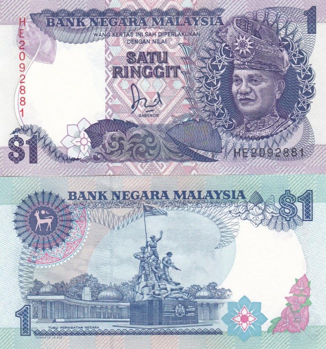 Malaezia 1 Ringgit 1986-1989 UNC