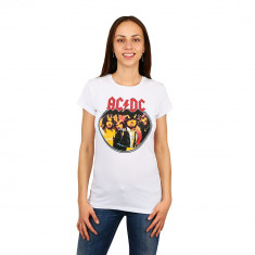 Tricou dama AC/DC alb foto