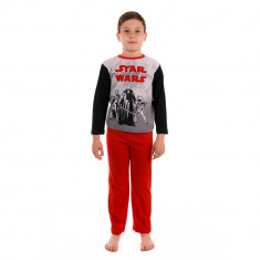 Pijama baieti Star Wars The Force Awakens neagra cu rosu foto