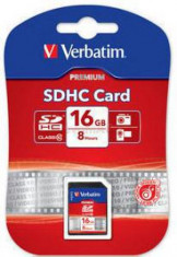Card Verbatim SDHC 16GB (Class 10) foto