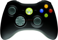 Gamepad Microsoft XBOX 360 Wireless Controller (Negru) foto