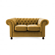 Canapea Fixa 2 locuri Chesterfield Mustard foto