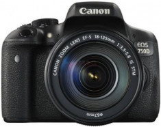 Aparat Foto DSLR Canon EOS 750D, Kit EFS 18-135 IS, Filmare Full HD, 24.2 MP (Negru) foto