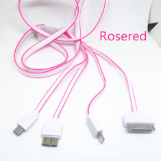 Cablu smart 4 in 1 din USB in micro USB/8 PIN/ 30 PIN/micro 3 foto