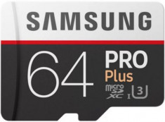 Card de memorie Samsung MicroSDXC PRO Plus, 64GB, Clasa 10, UHS-I (U3) + Adaptor SD foto