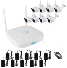 Kit Supraveghere Video e-Sol WIFI-2MP8/30, Wireless (DVR + 8 Camere Video) foto