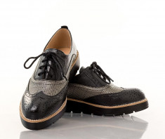 Pantofi dama Oxford Black foto