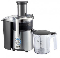 Storcator de fructe Tefal Easy Fruit ZE610D38, 800W, 2 viteze, Recipient pulpa 2l, Recipient suc 1.2l (Inox/Negru) foto