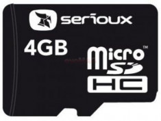 Card Serioux microSDHC 4GB + adaptor SDHC (Class 4) foto