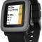 Smartwatch Pebble Time, Color E-paper LED backlight, Bratara silicon, Rezistent la apa si praf (Negru)