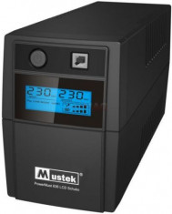 UPS Mustek PowerMust 636 LCD, 650VA/360W, 2 x Schuko, Management foto