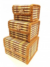 Set cutii pentru bijuterii 3 pcs din bambus Ideal Gift foto