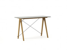 Masa de birou Desk Slim Oak Grey, L120xl50xh75 cm foto