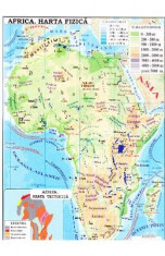 Africa + Australia - Harta fizica 1:40.000.000 (pliata) foto