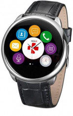 Smartwatch MyKronoz ZeRound Premium, Ecran Touchscreen TFT 1.22inch, Bluetooth (Negru/Argintiu) foto