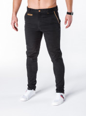 Pantaloni pentru barbati, negru, slim fit, casual, elegant, model nou - P646 foto