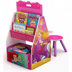 Set 2 in 1 organizator si birou cu tablita si scaun Disney Princess Activity Center foto