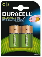 Acumulatori Duracell C, 2200mAh, 2 bucati foto