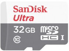 Card de memorie SanDisk Ultra microSDHC, 32GB, Clasa10, UHS-I + Adaptor SD foto