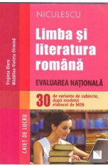 Romana caiet de lucru. Evaluare Nationala 30 de variante de subiecte - Virginia Olaru foto