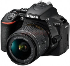 Aparat Foto D-SLR Nikon D5600, Obiectiv AF-P 18-55 VR, 24.2 MP, Filmare Full HD, WiFi (Negru) foto