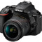 Aparat Foto D-SLR Nikon D5600, Obiectiv AF-P 18-55 VR, 24.2 MP, Filmare Full HD, WiFi (Negru)