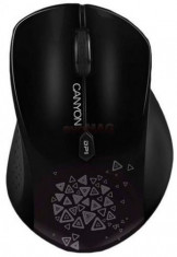 Mouse Canyon, Wireless, Optic, 800/1280 dpi, 6 butoane, USB (Negru) foto