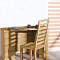 Masa de birou din lemn masiv de stejar Seti, L115xl45xh75 cm