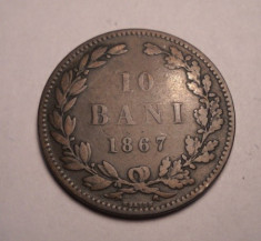 10 bani 1867 Heaton foto