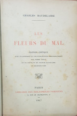 CHARLES BAUDELAIRE , LES FLEURS DE MAL ,PARIS 1917 foto