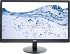 Monitor LED AOC 23.6inch E2470SWHE, Full HD (1920 x 1080), VGA, DVI-D, 5 ms (Negru) foto